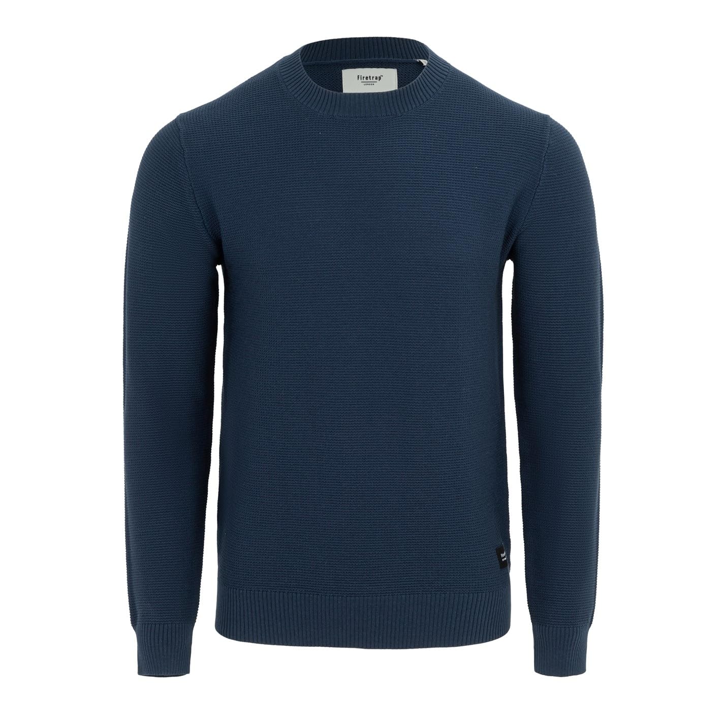 Firetrap Mens Crew Neck Jumper Knitted Pullover Navy S