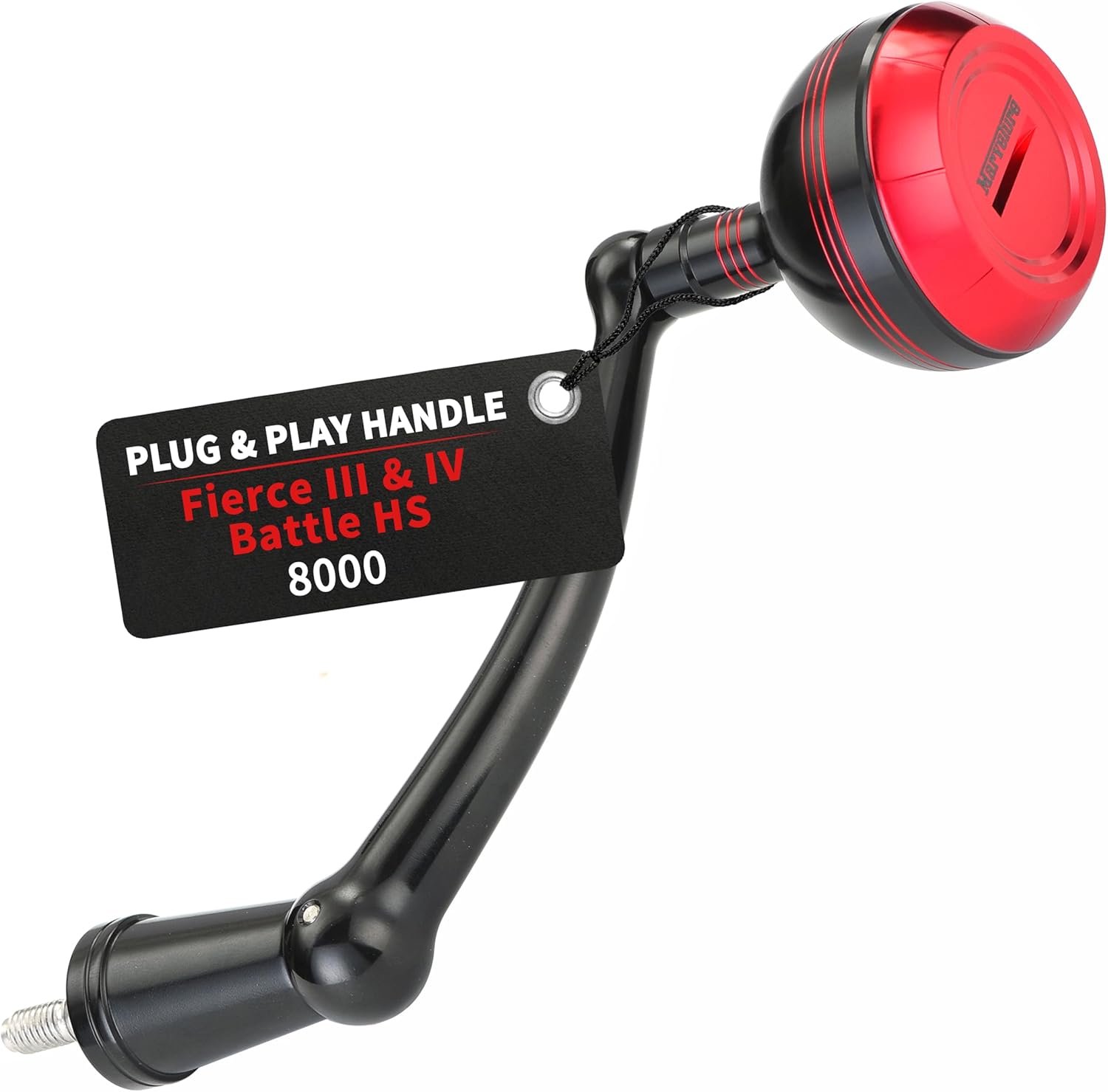 Foldable Power Handle for Penn Fierce III IV, Battle III HS Spinning Fishing Reel Replacement Handle (Not for Fierce Live Liner)