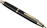 PILOT Vanishing Point Collection Refillable & Retractable Fountain Pen, Black Barrel with Gold Accents, Blue Ink, Medium Nib (60265) – view 3