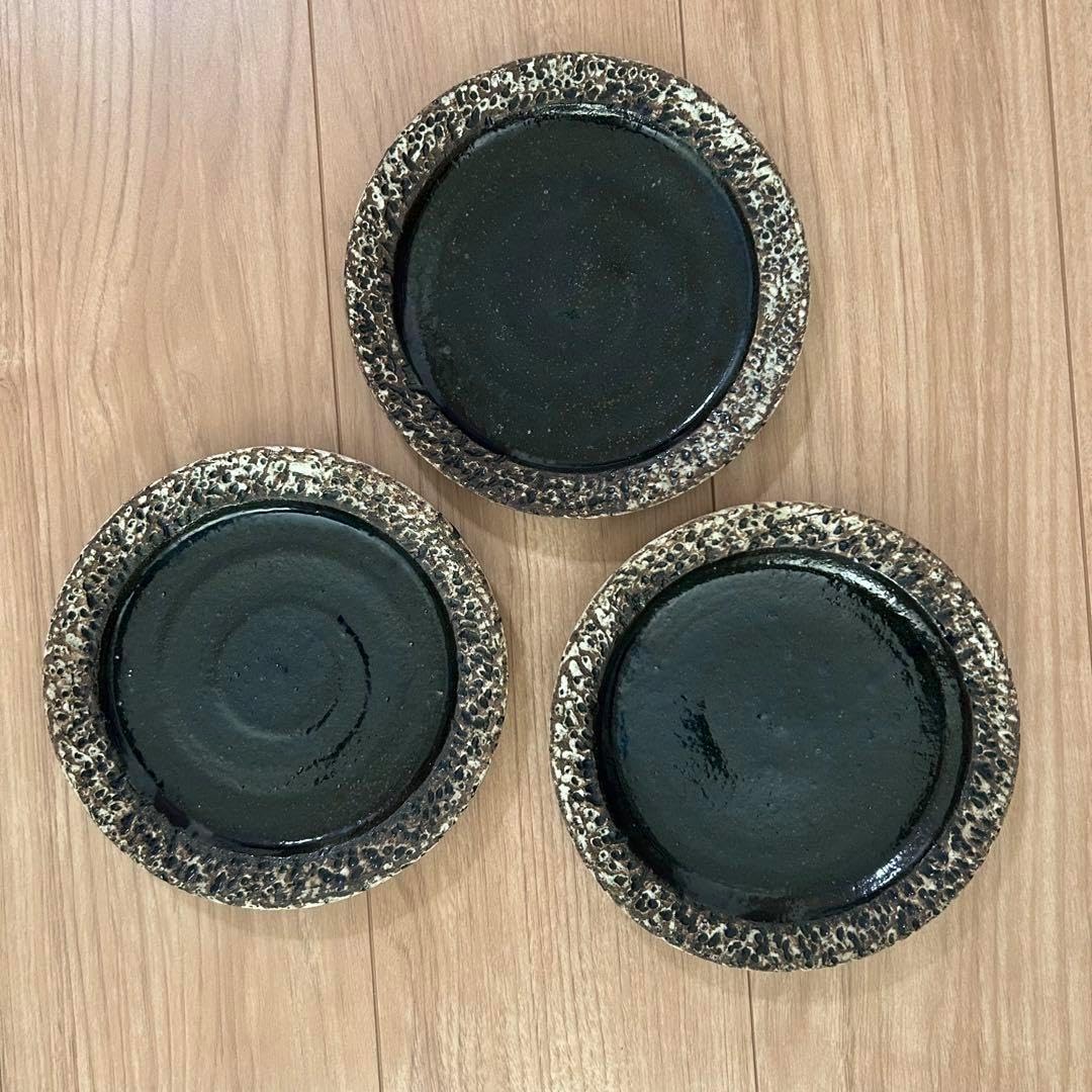 皿 5枚 古伊万里 染付 山水 江戸 窯傷 家屋 船