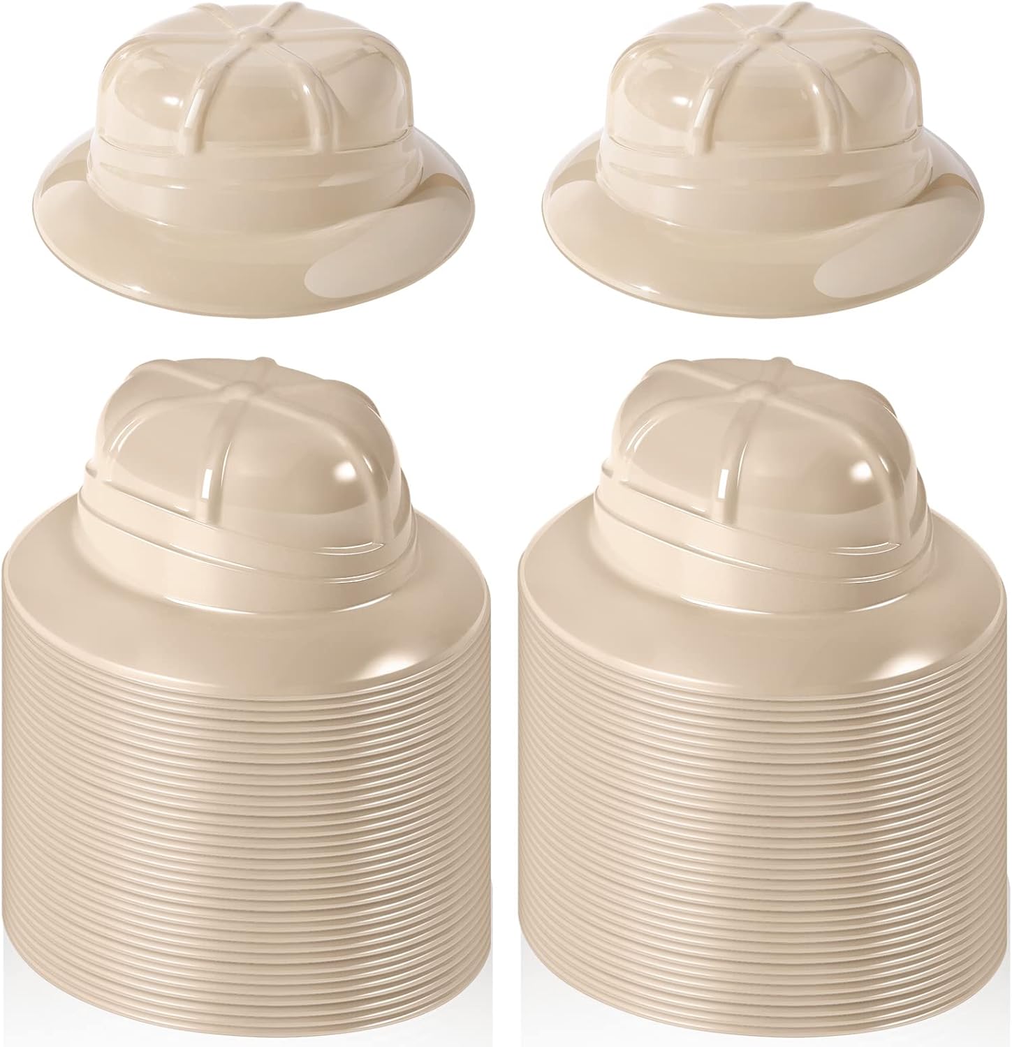 Hillban 72 Pcs Safari Party Hats Bulk for Kids Plastic Jungle Party Decorations Novelty Jungle Theme Animal Explorer Costume Hats for Dress up Birthday Adventure Helmet Supplies