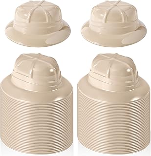 72 Pcs Safari Party Hats Bulk for Kids Boys Beige Plastic Jungle Party Decorations Novelty Animal Theme Costume Hats for Kids Girls Explorer Halloween Birthday Jungle Adventure Party Helmet Supplies