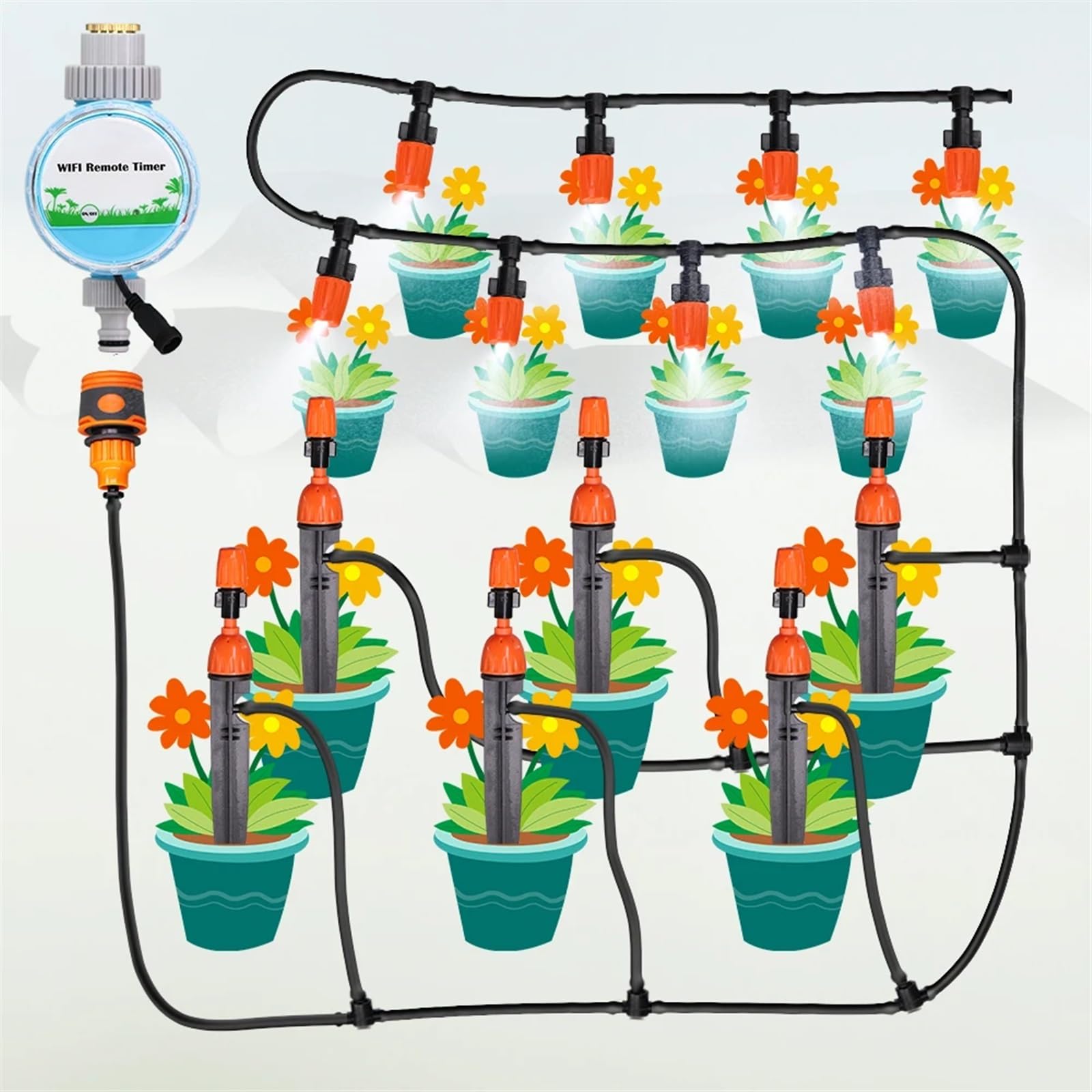Manguera De Pvc Manguera de riego de jardín de 5M-140M, tubo suave de PVC de 1/8 '', 1/4'', 3/8'', tubo de riego por microgoteo, tubería de flores for plantas de agua(Tx140M)