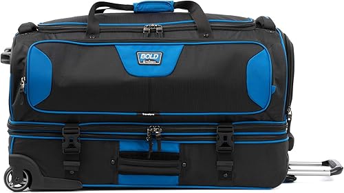 Miniatura 6 de Travelpro Bolsa de lona con ruedas con parte inferior abatible AzulNegro 30 - pulgadas Bolsa de lona con ruedas y fondo caído