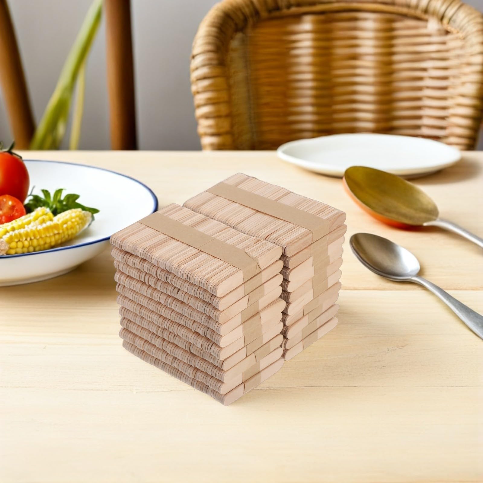 STOBAZA Palitos de Madera Natural para Manualidades 1000 Unidades 65X10X2 MM Palitos de Helado para Proyectos de Arte Escolares y Bricolaje Seguros