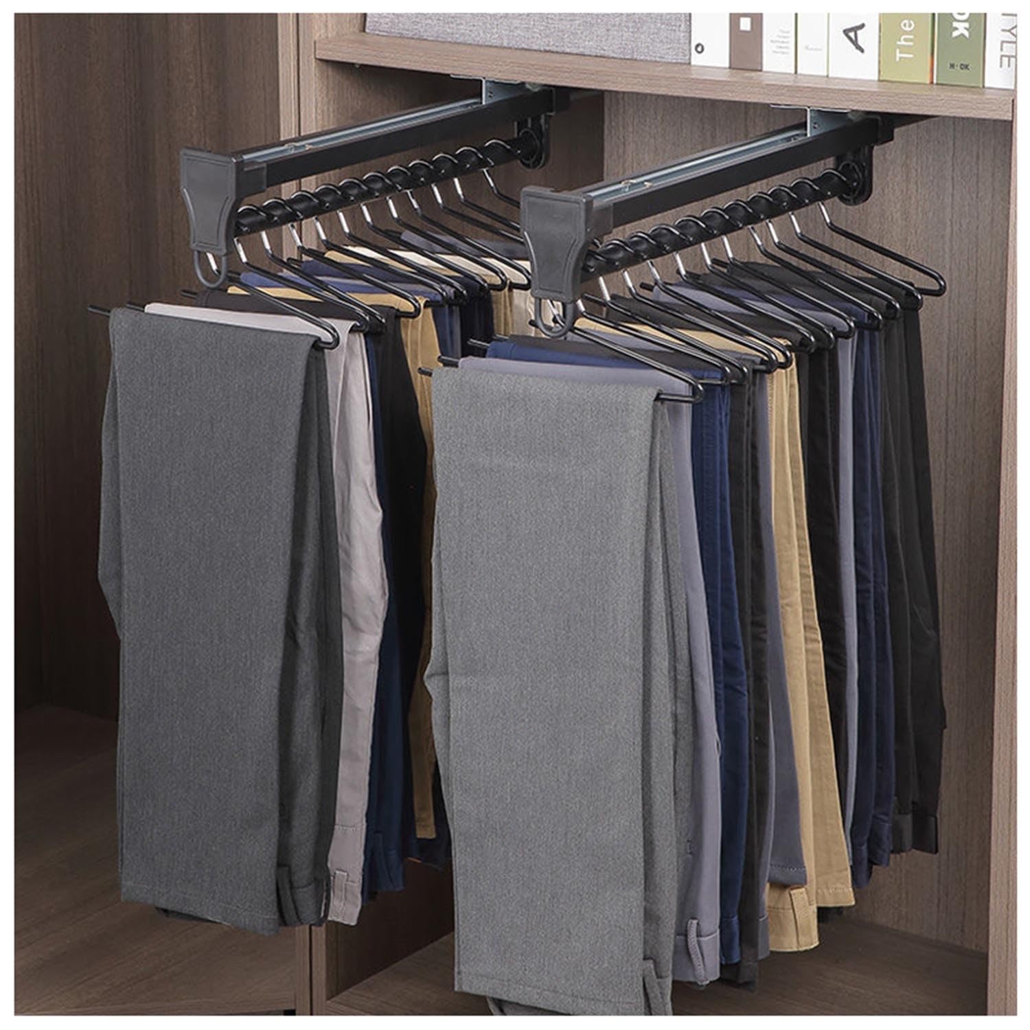 Barra de colgilla de ropa extensible LWX varilla de armario de servicio pesado 460 mm