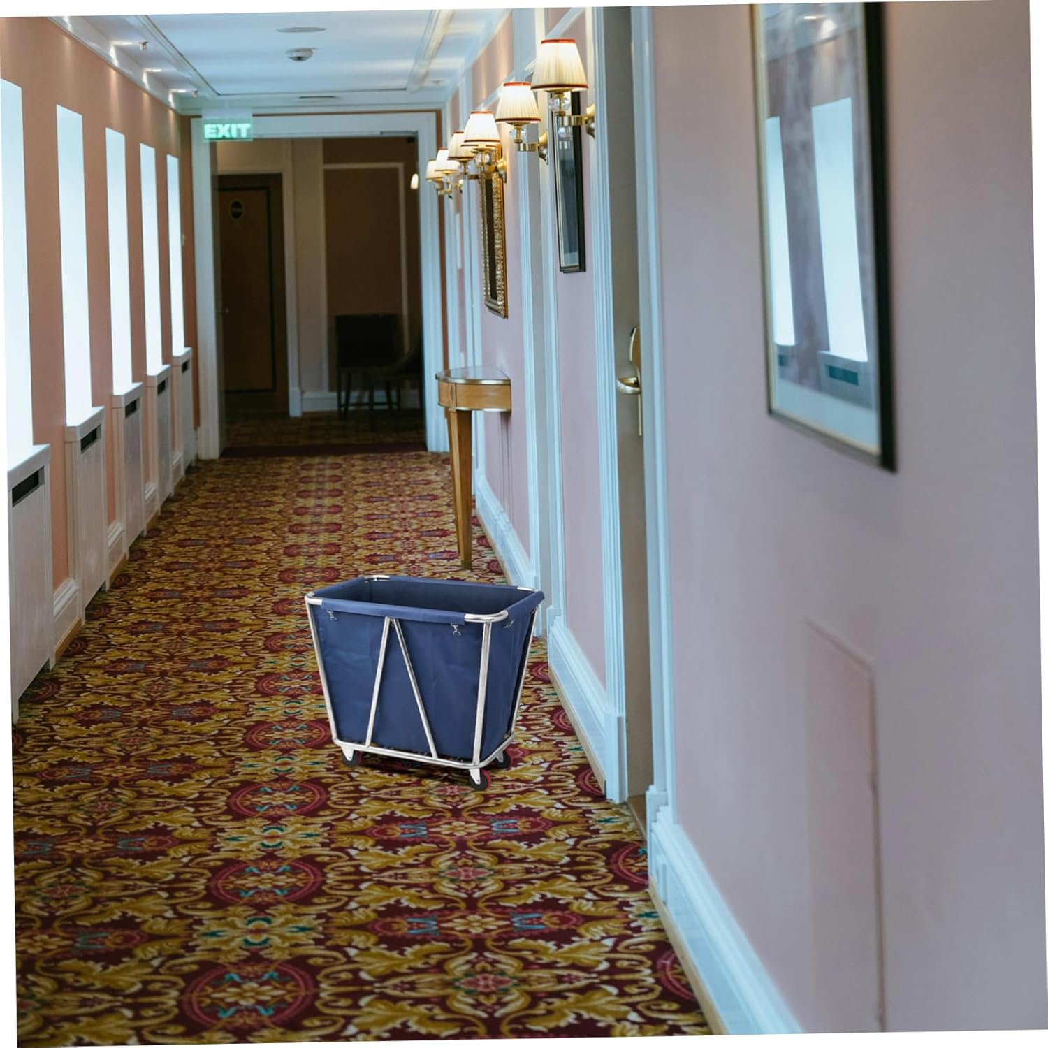 Zerodeko Oxford Cloth Laundry Cart Organizer Bag Removable Liner for Housekeeping and Hospitality Storage for Hotels and Home Use