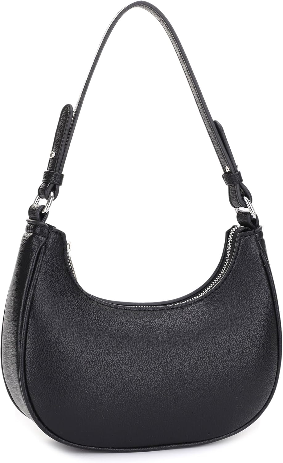 EVVE Shoulder Bag for Women Small Underarm Purse Accented with Silver Hardware