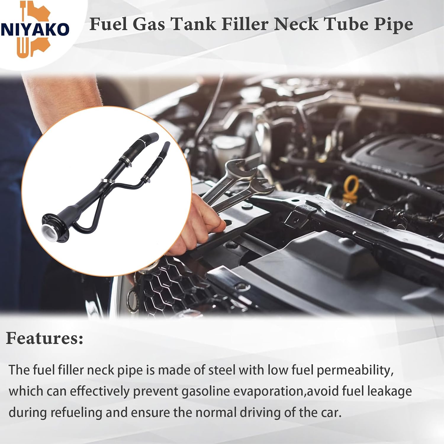 Fuel Gas Tank Filler Neck Tube Pipe Replacement# F85Z9034TA 688014 Fit 1997-1998 F150 F250, 1997 F250 HD
