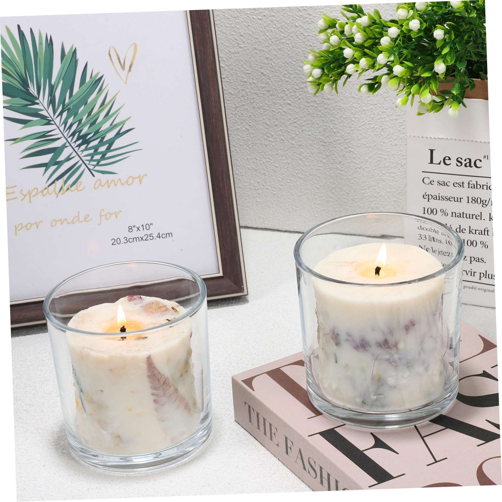 ULDIGI 6Pcs Glass Candle Holders Elegant Transparent Candle Holders for Pillar Candles Versatile Table Centerpiece Decor for Weddings Home Events