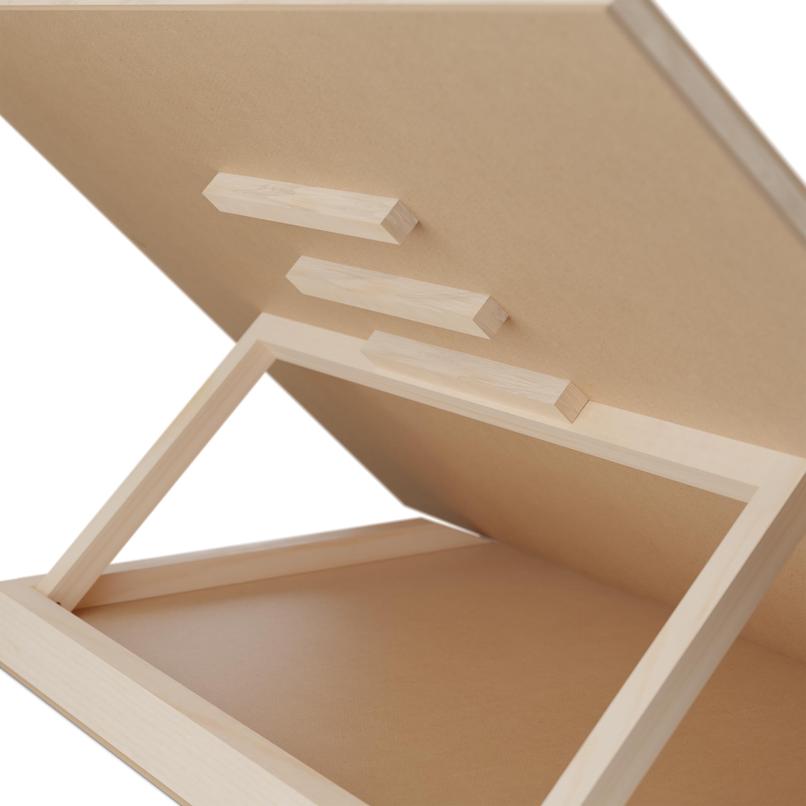 Relaxdays Tablero para Puzzles con 2 Cajones, Organizador Rompecabezas de 1000 Piezas, Inclinable, Madera, Natural/Gris