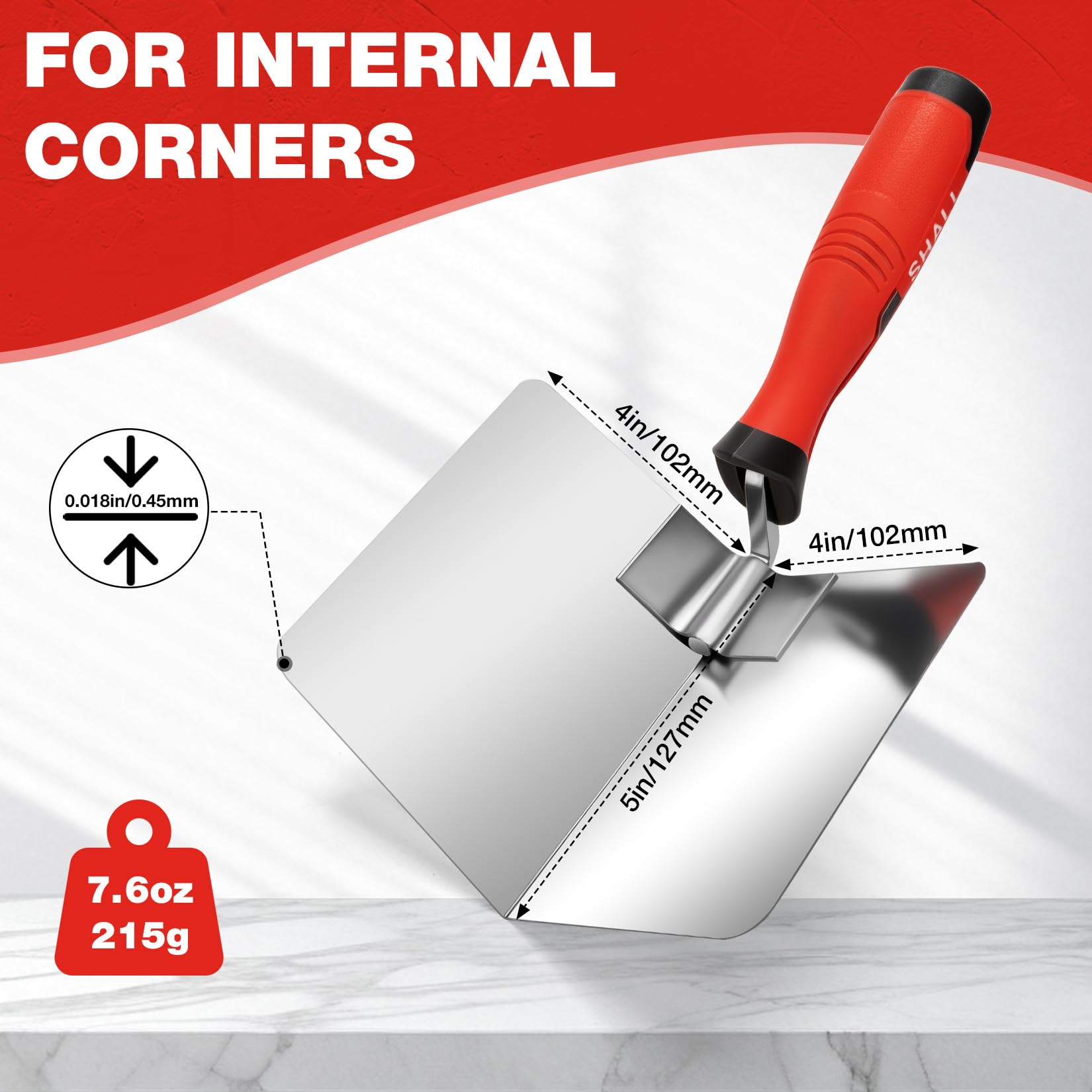 Shall Stainless Steel Corner Trowel Set - Image 2