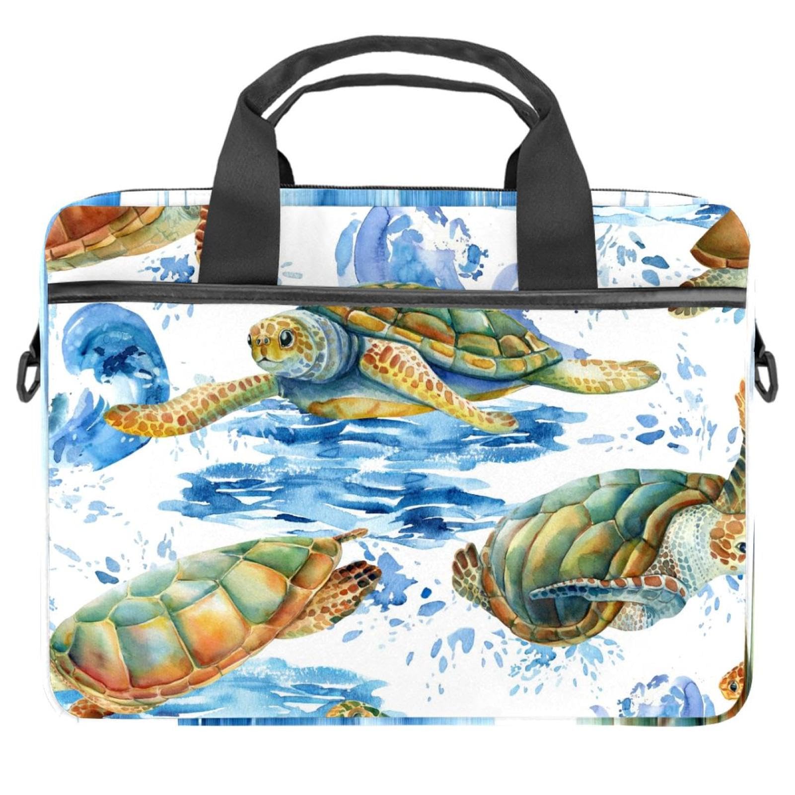 Housse ordinateur 13 pouces bandoulière sacoche 14 pouces tortue de mer - 8