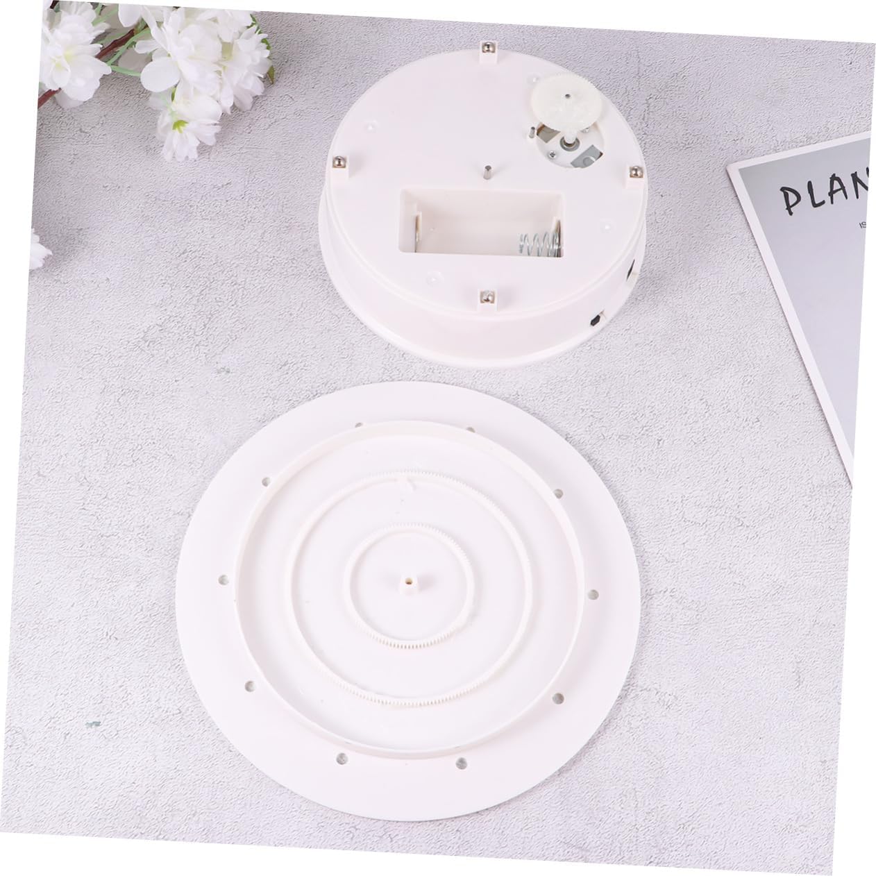 ORFOFE Electric Battery Usb Rotating Turntable Display Plate Spinning Display Stand for Jewelry Watch Digital Product