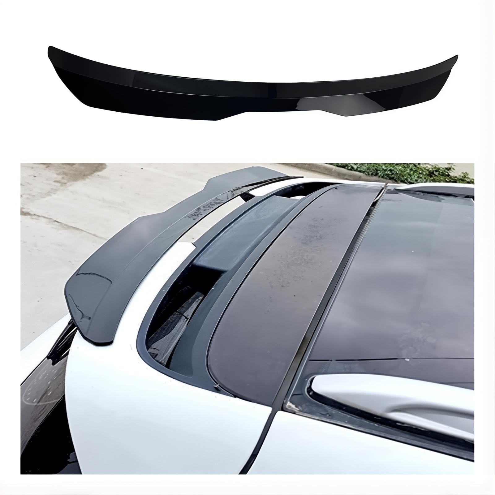 KKJZFRDCR Car Rear Spoiler for Dacia Bigster Full Hybrid 155 2024 ABS Plastic Trunk Boot Lip Spoilers Tail Wing Body Kit Modification Decoration Accessories,B SUV