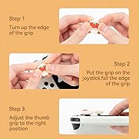 Vista 5 de GeekShare Bonitas tapas de silicona Joycon con agarre para el pulgar, cubierta de joystick compatible con Nintendo Switch, OLED Switch Lite, 4
