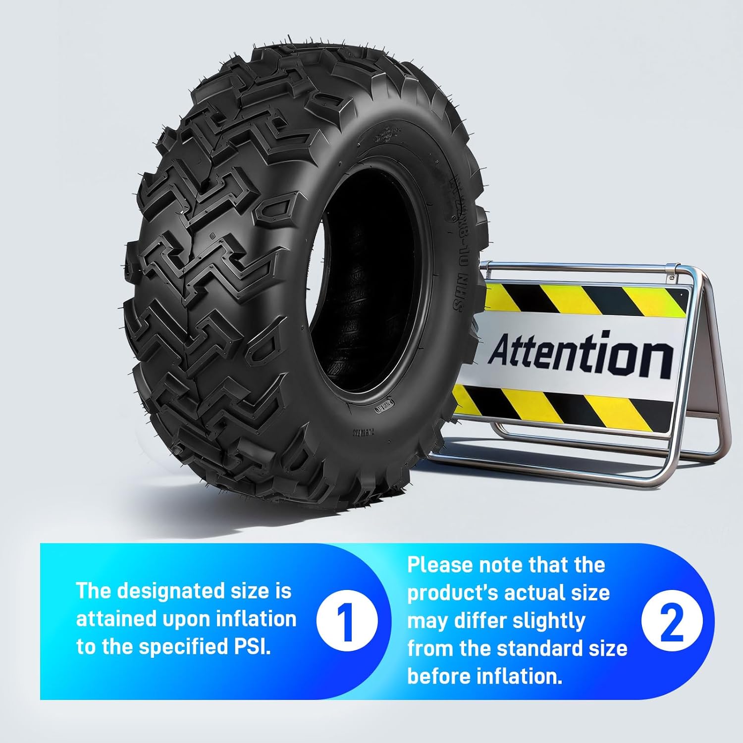 TRIBLE SIX 22x8-10 ATV/UTV Tires Set of 2, 4PR 22x8x10 All-Terrain Tires, Heavy Duty Tubeless, Non-Directional Tread for Mud, Trail, Sand