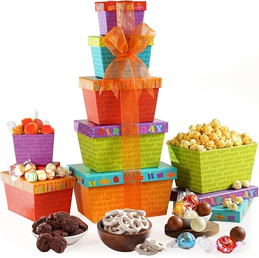 Broadway Basketeers Food Chocolate Gift Basket Tower