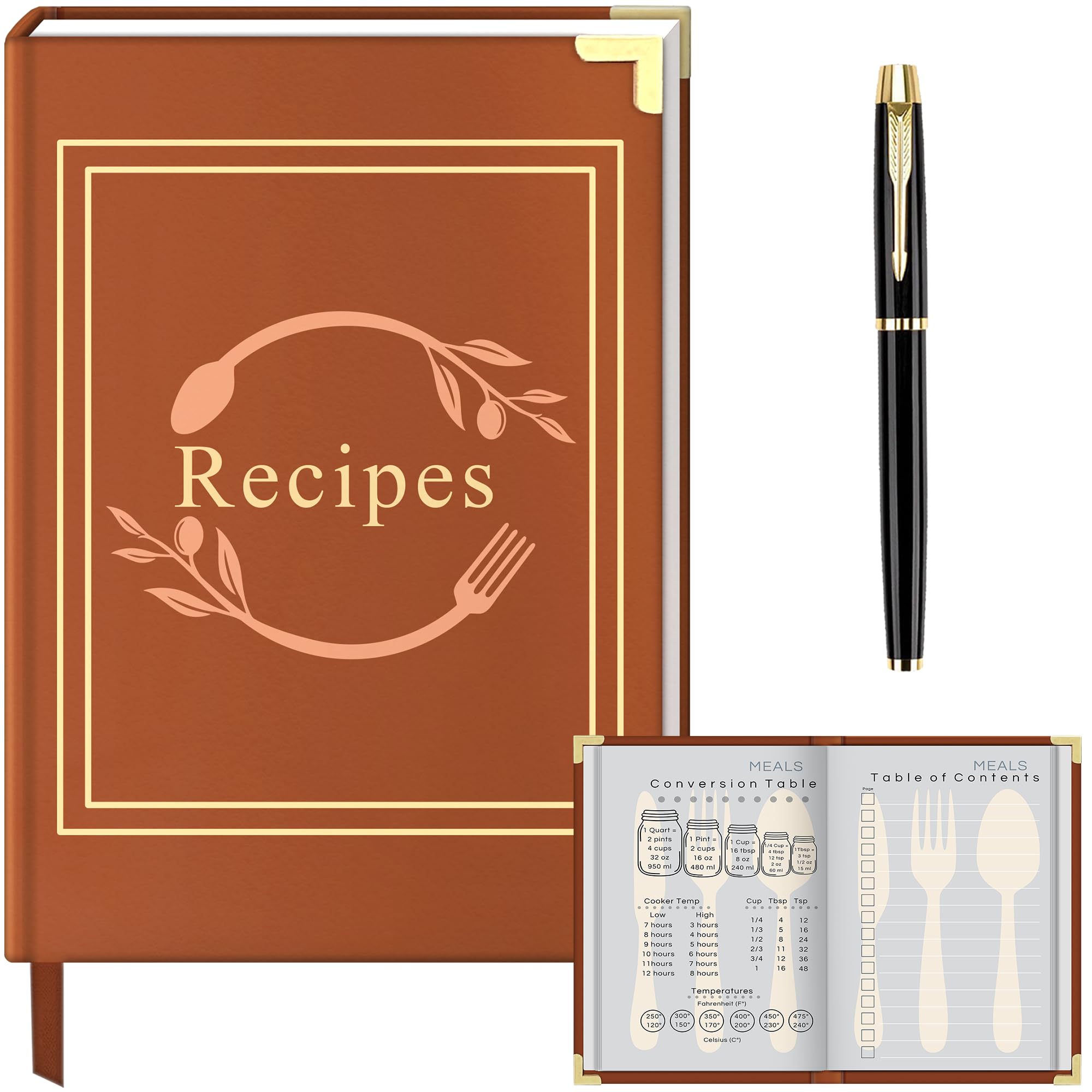 Livres de recettes vierges pour écrire plus de plats faits maison