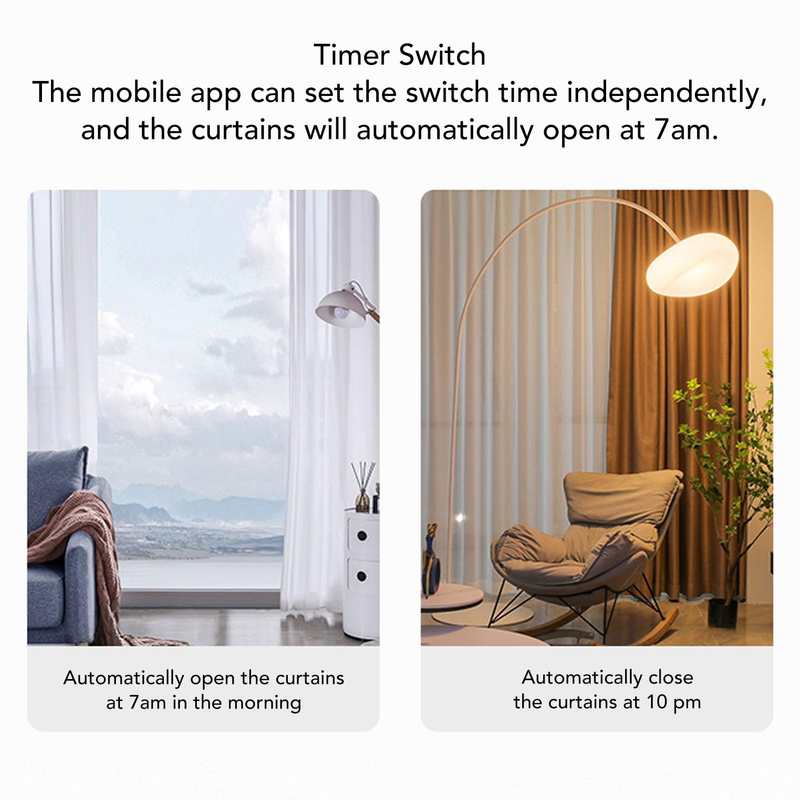 ASHATA Apri tenda automatico con pannello solare, motore robot intelligente per tende controllato da app/timer/voce, motore ad alte prestazioni per la casa