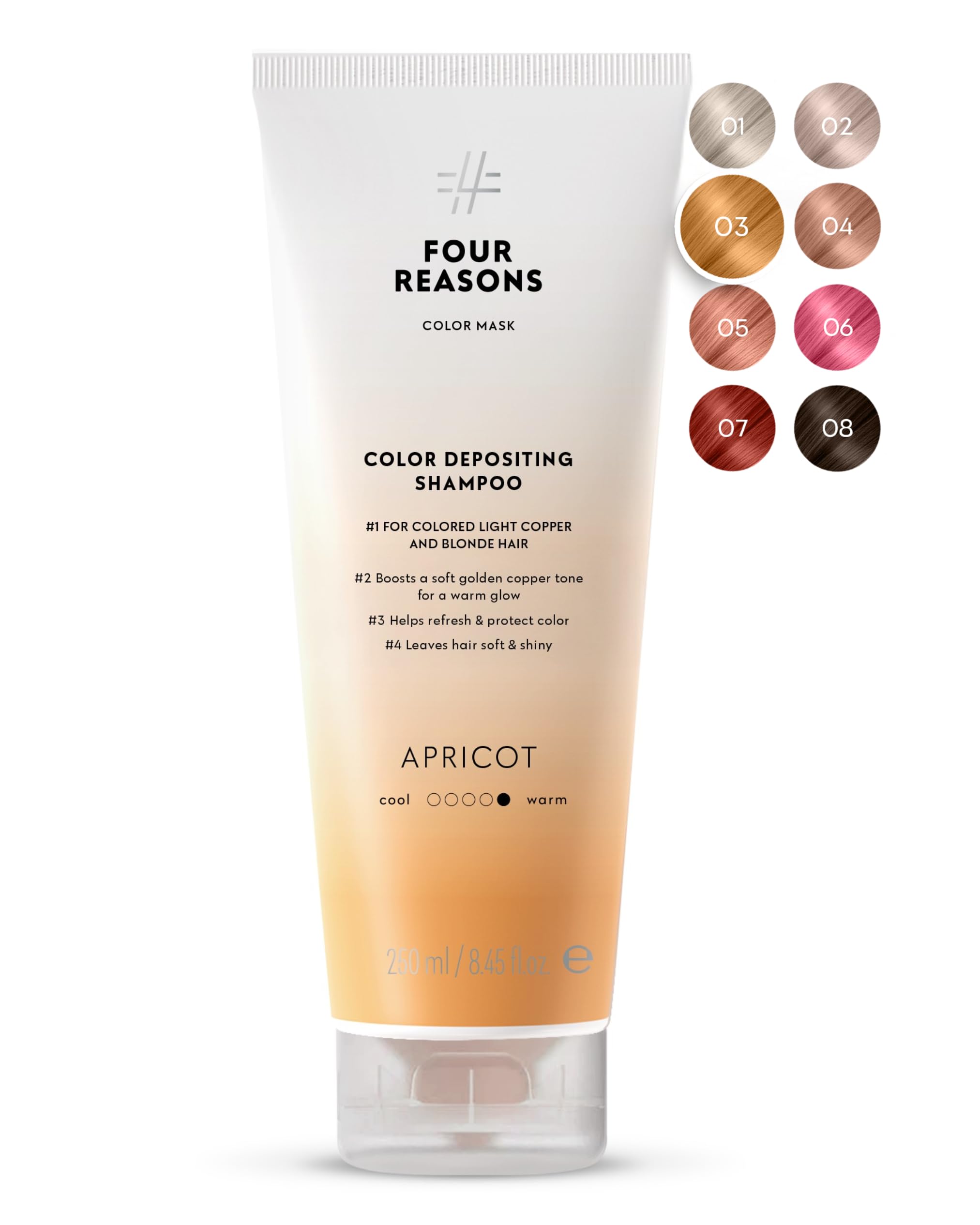 Amazon.com: FOUR REASONS Hair Color Shampoo, Apricot (8 Colors