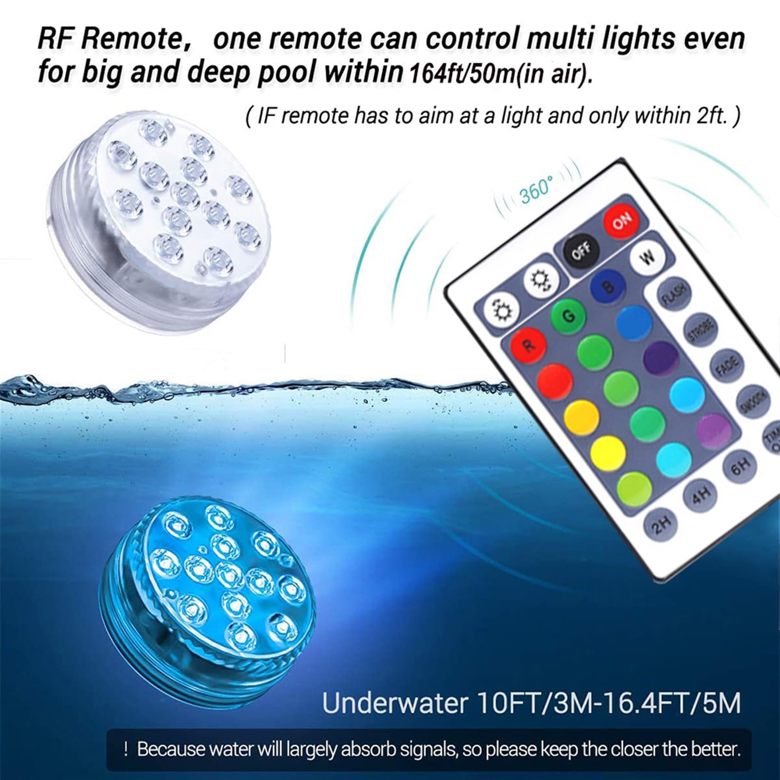 13 diod LED, zanurzalne światło, IP68, wodoodporne światła RGB, lampa do akwarium do fontanny, stawu, basenu, wazonu, akwarium, dekoracja ślubna (1 kontroler, 8 lamp)