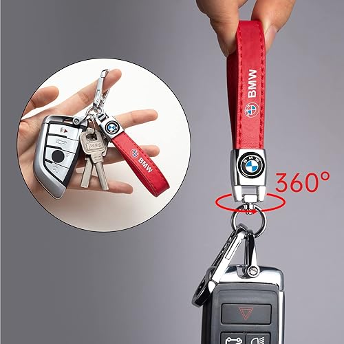 Miniatura 5 de NUDAM Llavero de cuero genuino para automóvil compatible con BMW X1 X3 X5 X6 Z4 X6 X7 M Series 1 3 5 6 Series Llavero para hombres y mujeres,