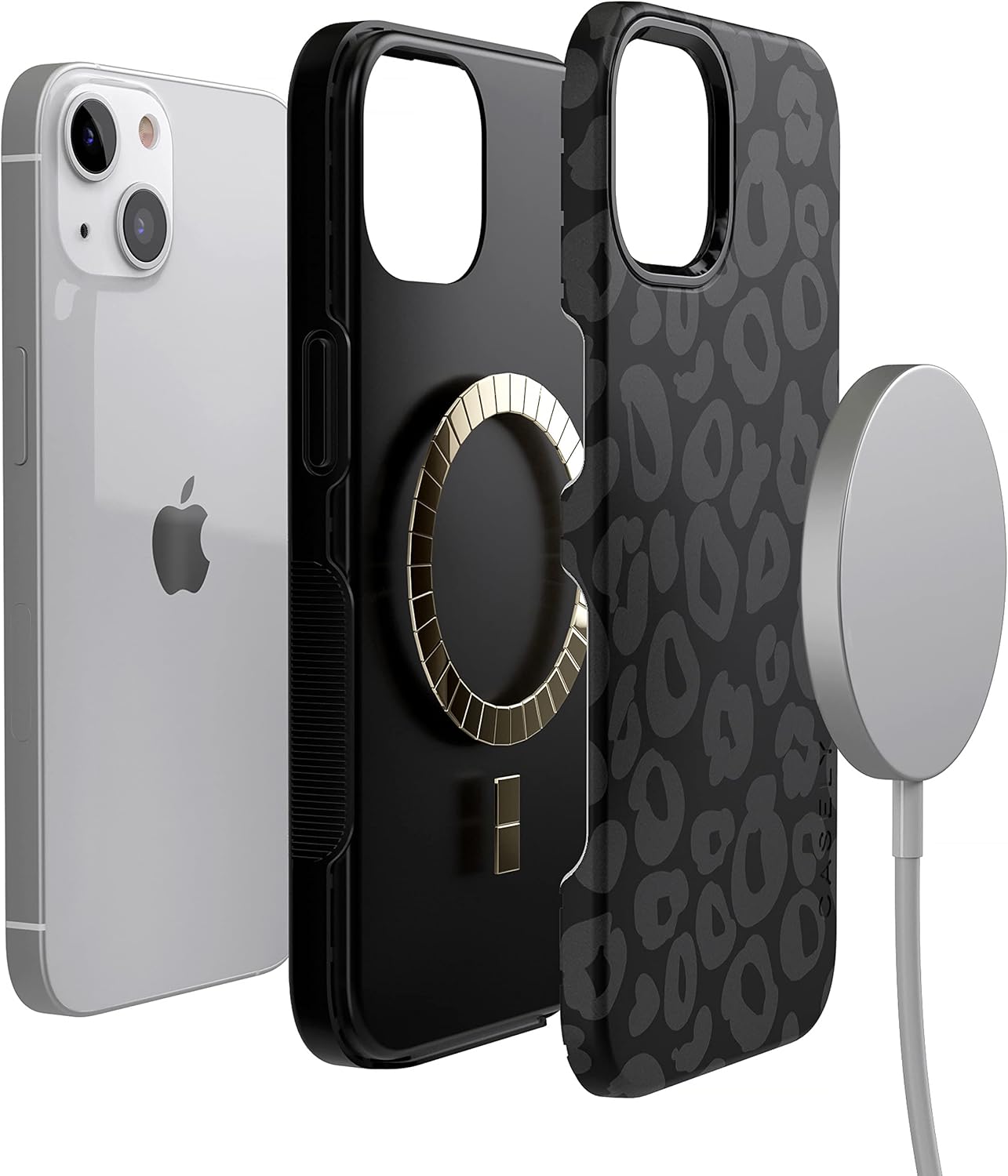 Casely iPhone 13 Case | Into the Wild | Black Leopard | Bold Protective Design | Compatible with MagSafe