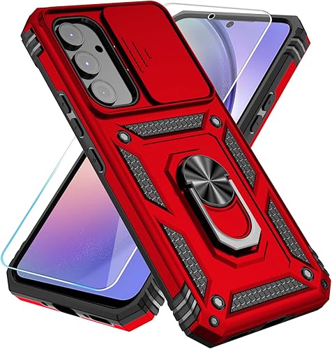 Miniatura 10 de SunStory Funda para Samsung Galaxy A54 5G con protector de pantalla HD, cubierta de cámara deslizante y soporte, funda para Samsung A54 5G grado