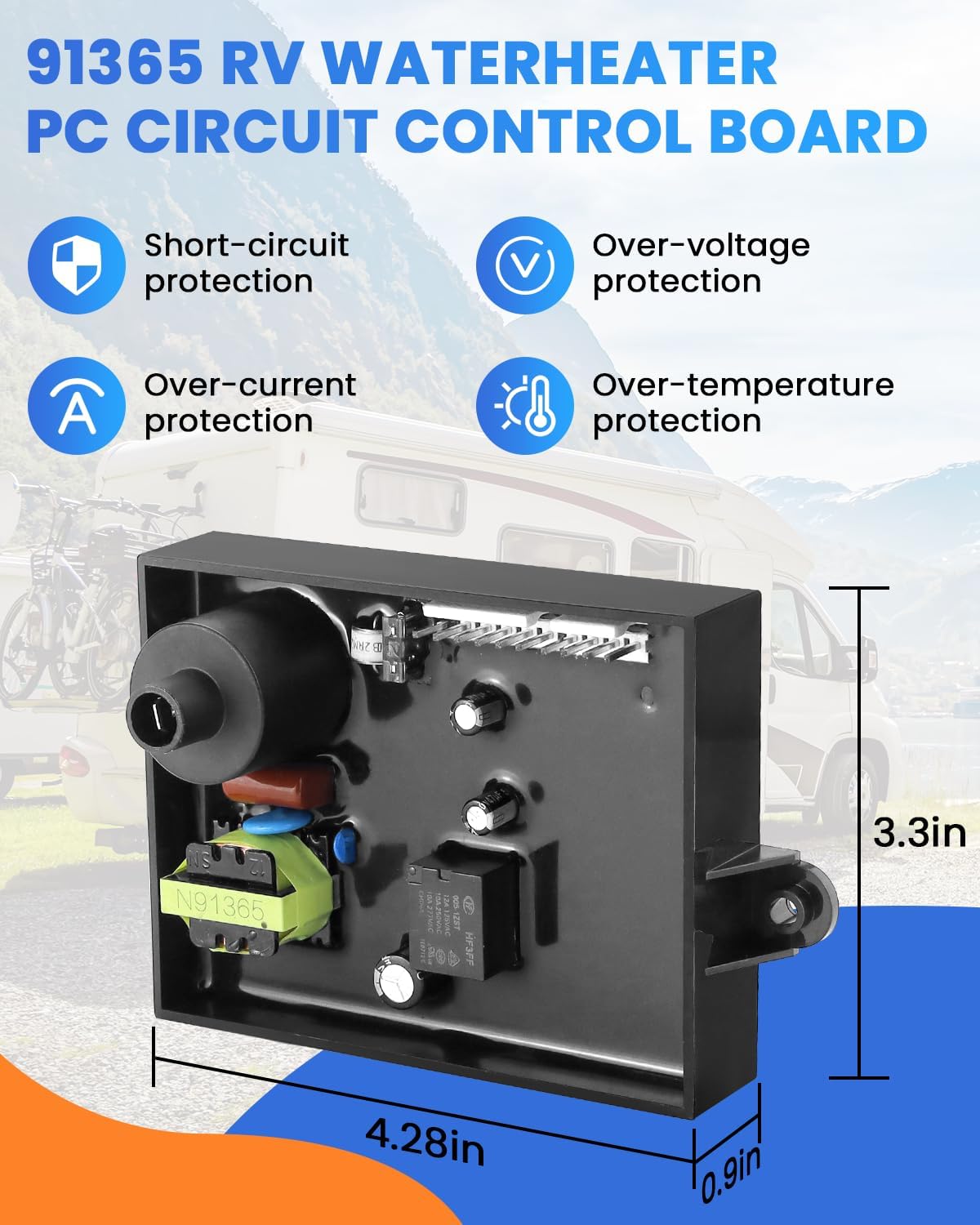2026 HOT- RV Water Heater Part Fit Atwood RV Water Heater GC6AA-10E GC10A-4E include 91365 Control Circuit Board Parts,91447 Thermal Cut Off & Thermostat Kit,93868 Initer Electrode By AMI PARTS