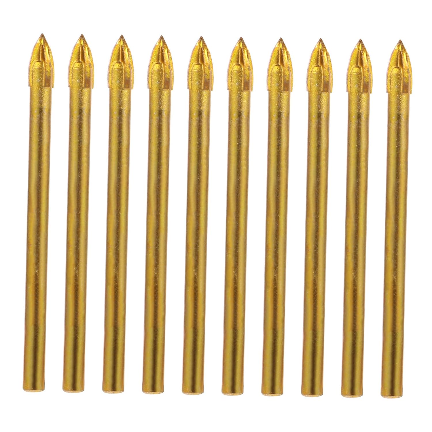 Glass Triangle Head Drill Bits 10pcs Tile Hole Opener Ceramic Drill Bit Set