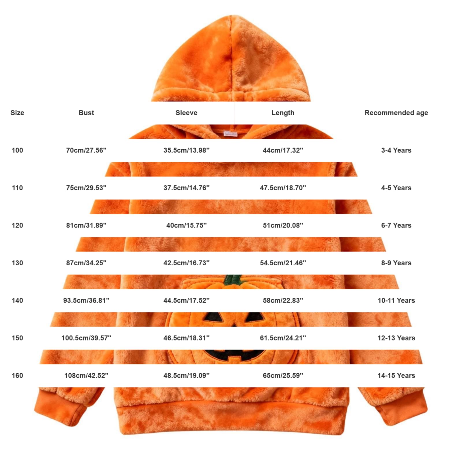 Sudadera con capucha de calabaza para niños para fiesta de Halloween