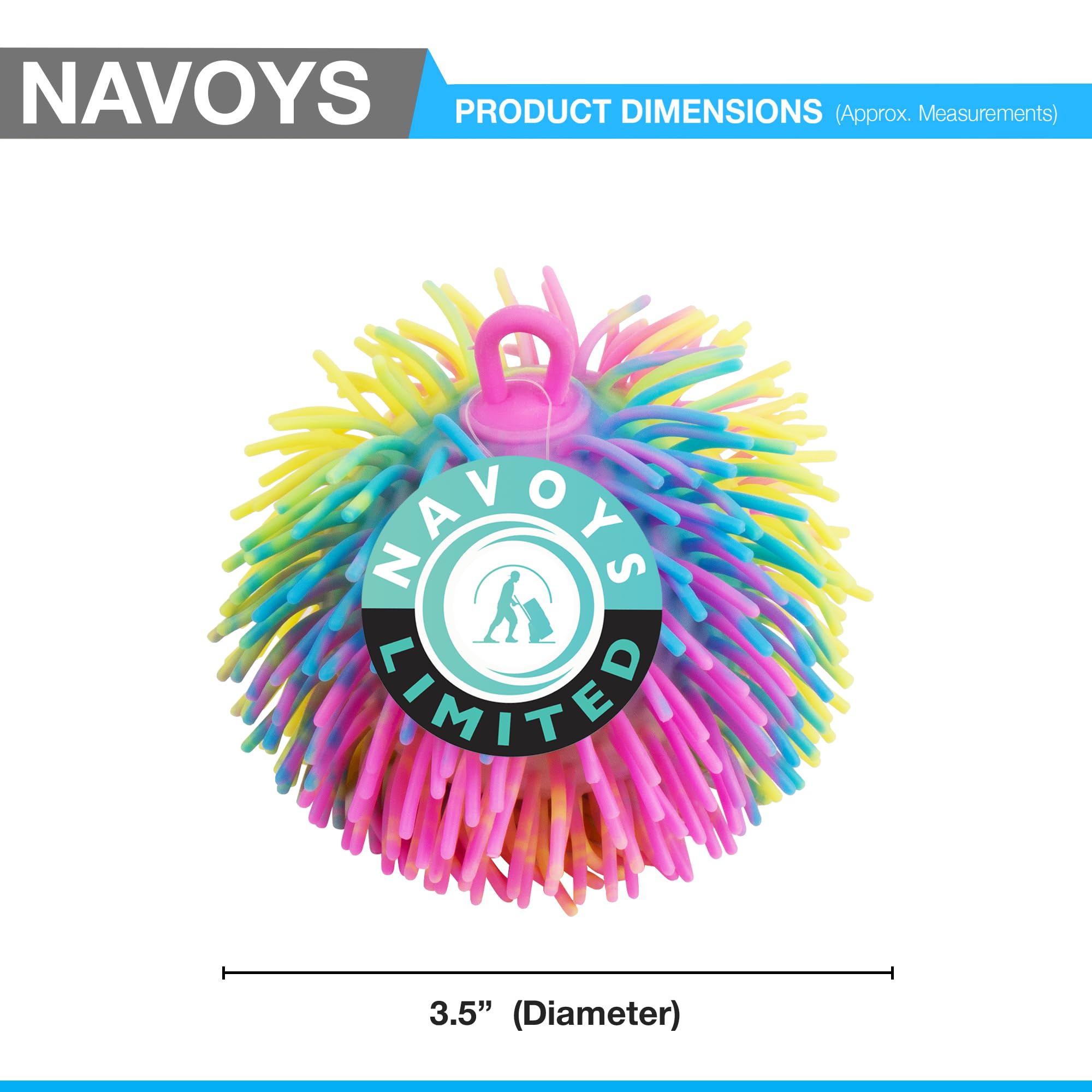Rainbow Sensory Puffer Ball 13cm/5.12″ Stress Relief Fidget Toy with ...