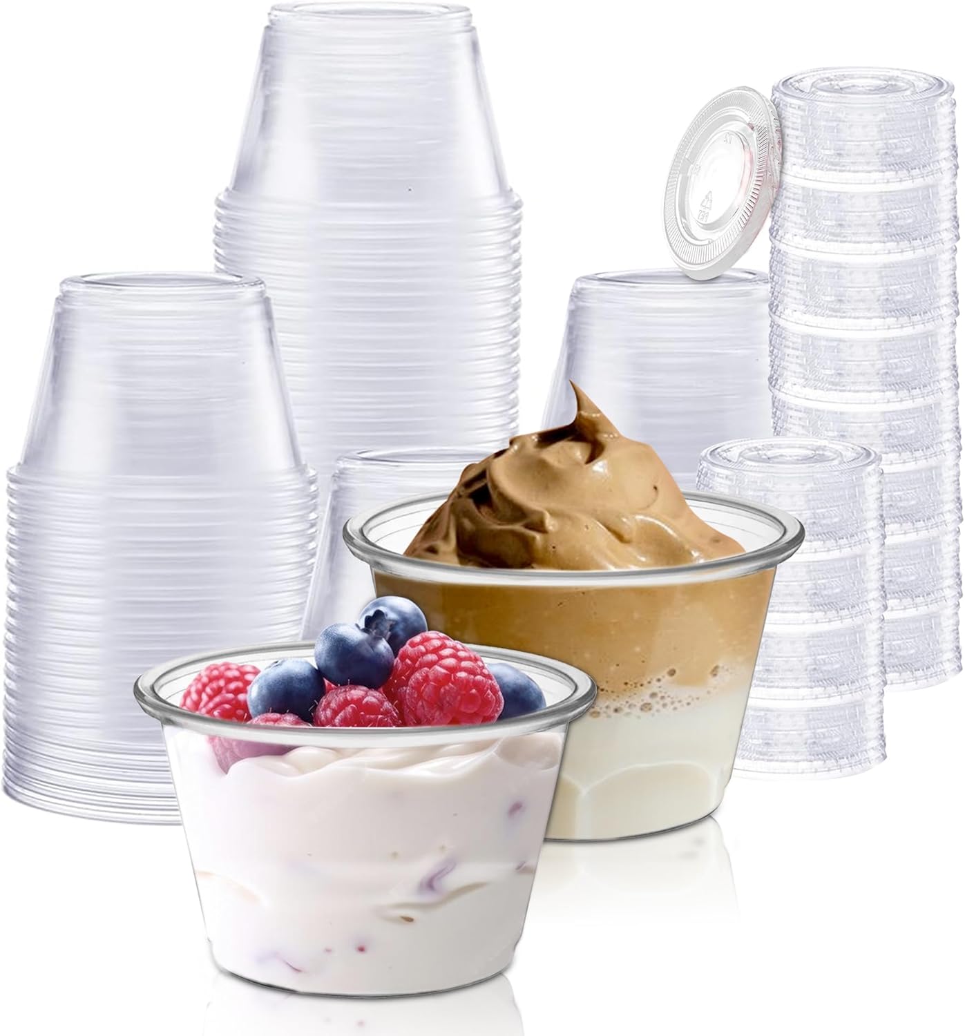 4 Oz Containers With Lids AOZITA 400 Set 4 Oz Portion Cups, Jello