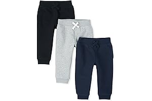 Comfy and Warm Baby Boys' Active Fleece Jogger Pants