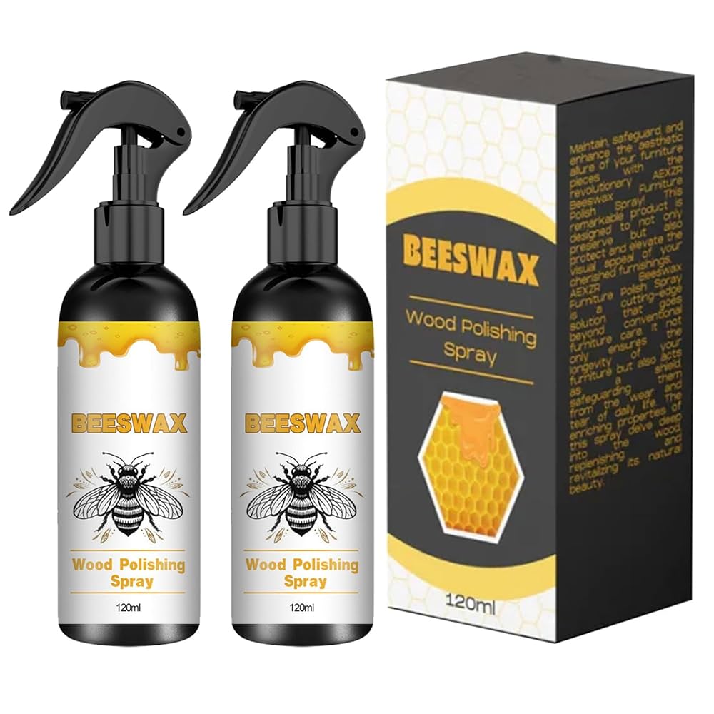 Amazon.com: Beewax - Pulidor en aerosol para muebles, limpiador y pulido de pisos de madera natural, el esmalte y limpiador original de cera de abejas, cera de abeja multiusos para el cuidado