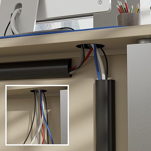 Miniatura 6 de Conducto para cable D-Line cubierta para pared canal para ocultar y disimular cuerdas cables y alambres organización de cables L Negro