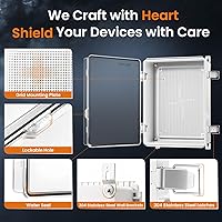 Vista 3 de QILIPSU Carcasa WiFi para exteriores, 14.6 x 10.6 x 5.9 pulgadas, caja de conexiones eléctricas impermeables IP67, plástico ABS transparente