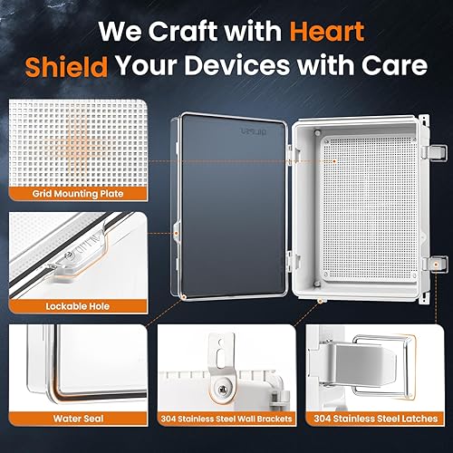 Miniatura 3 de QILIPSU - Caja de conexión con placa de montaje, caja para proyectos eléctricos de plástico ABS, caja grado IP67 impermeable a prueba de polvo,