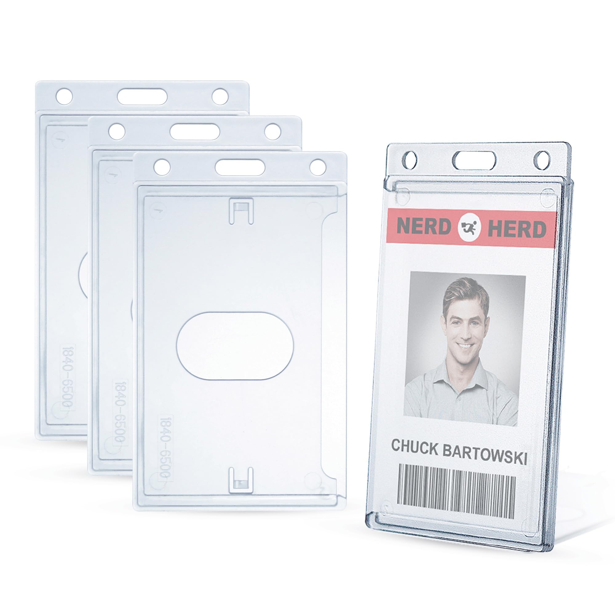 Amazon.com : Frosted Clear Side-Loading Badge Holder with Thumb