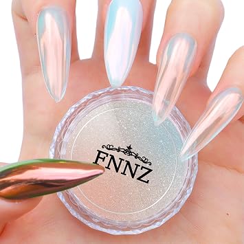 FNNZ Chrome Nail Powder, Aurora Mirror Effect Unicorn Chrome Nail Powder