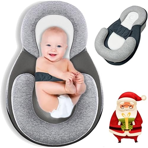 Dream Nest Baby Bed for Acid Reflux,2025 New Baby Bed Acid Reflux with Strap for Comfortable Play & Feeding Support (Grey,L)