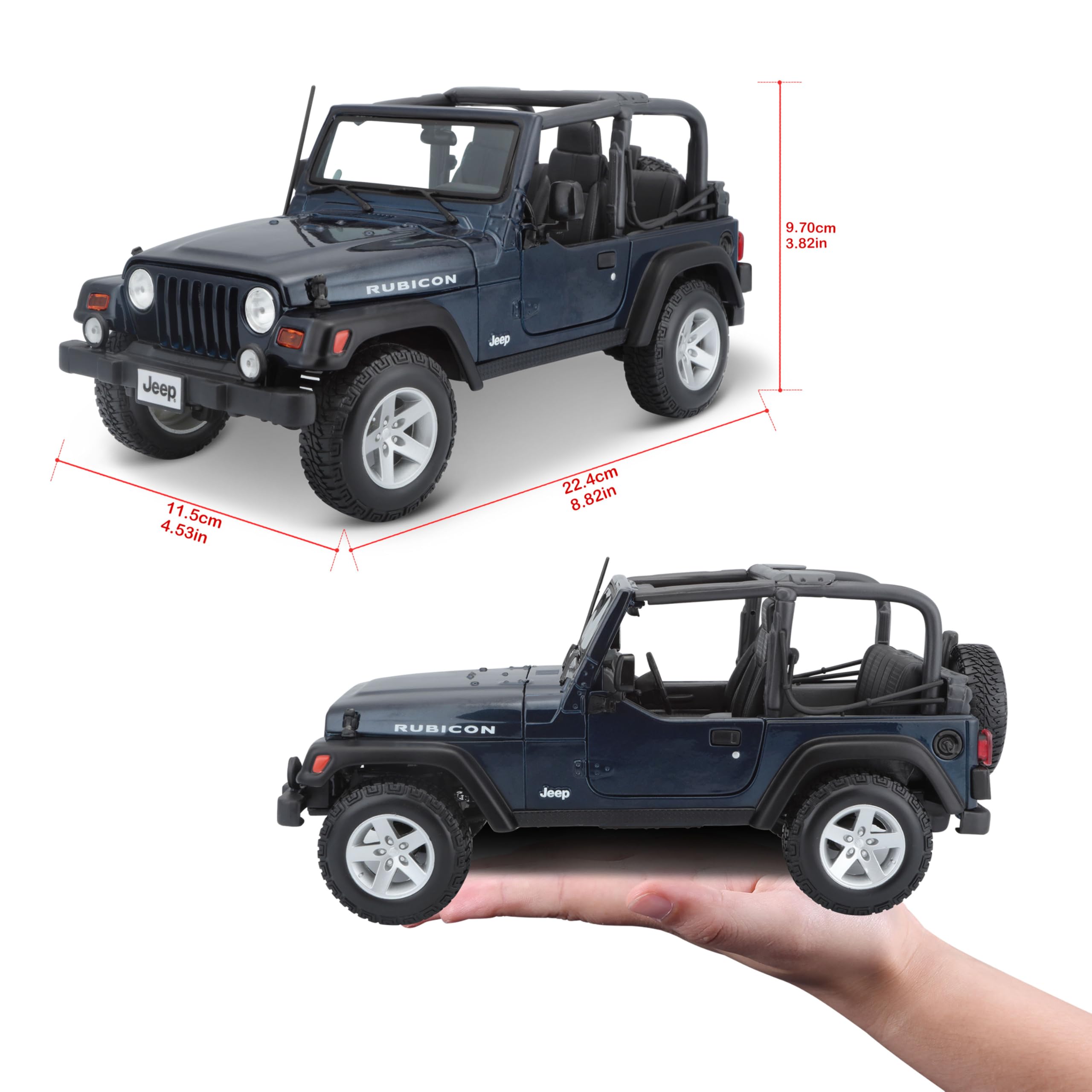 Maisto 531663 – Jeep Wrangler Rubicon 1: 18 : Amazon.com.tr: Oyuncak