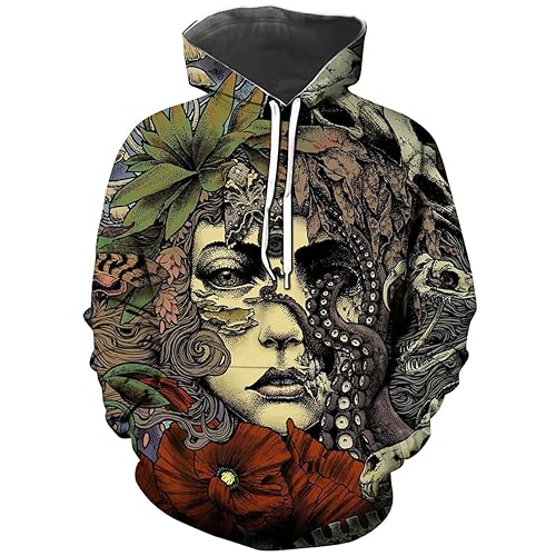Trippy Hoodie Novelty Psychedelic Fashion Hooded Sweatshirt Pullover