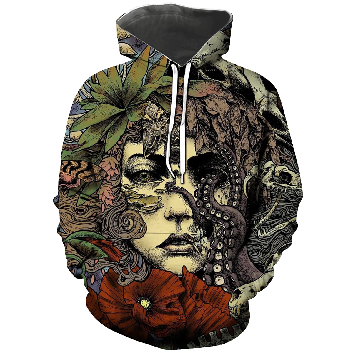 Hisayhe Trippy Hoodie Novelty Psychedelic Fashion Hooded Sweatshirt Pullover, Colour2, M