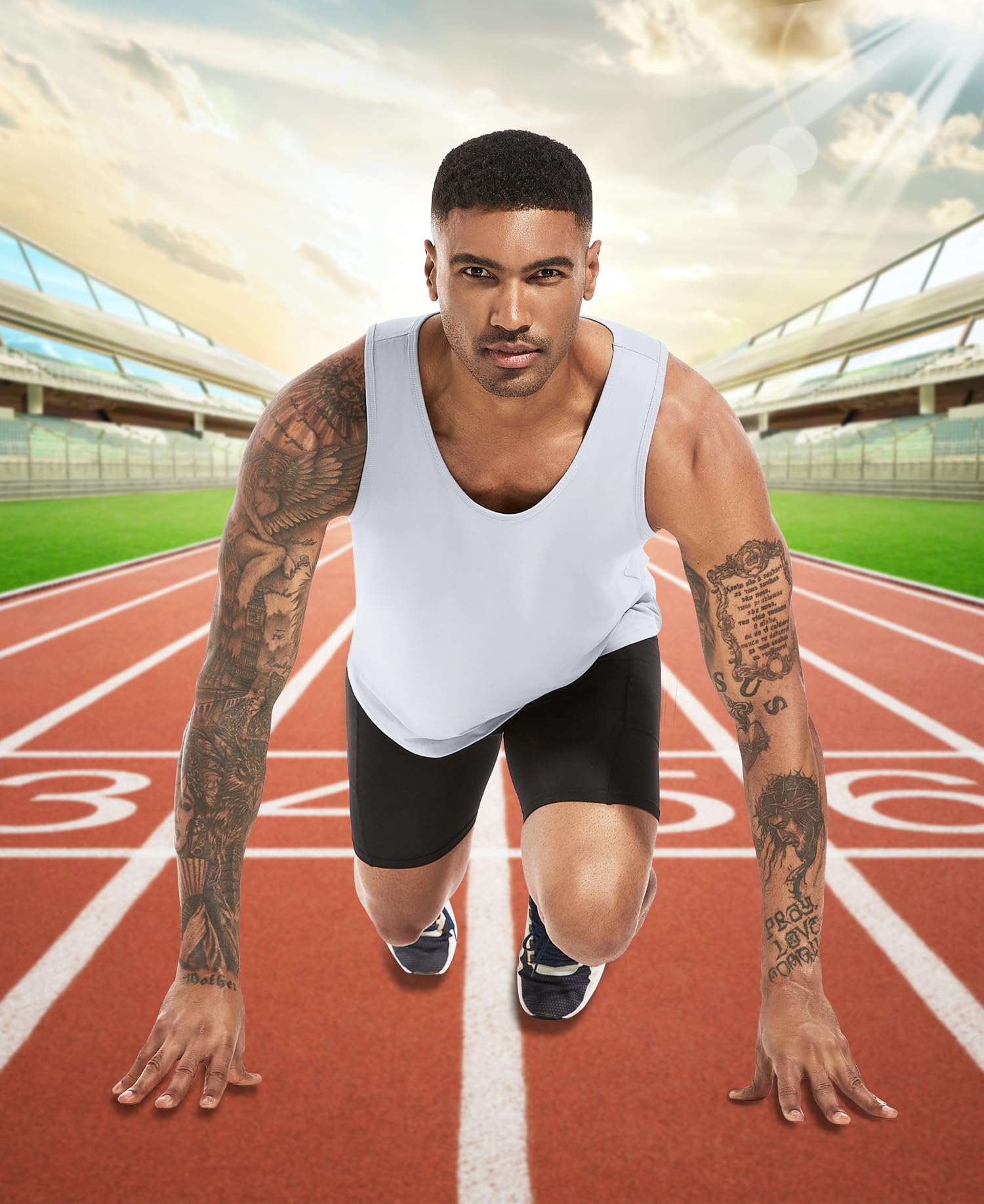 Boyzn Camiseta sin mangas de algodón para hombre, camiseta sin mangas para gimnasio, fitness, culturismo, para hombre