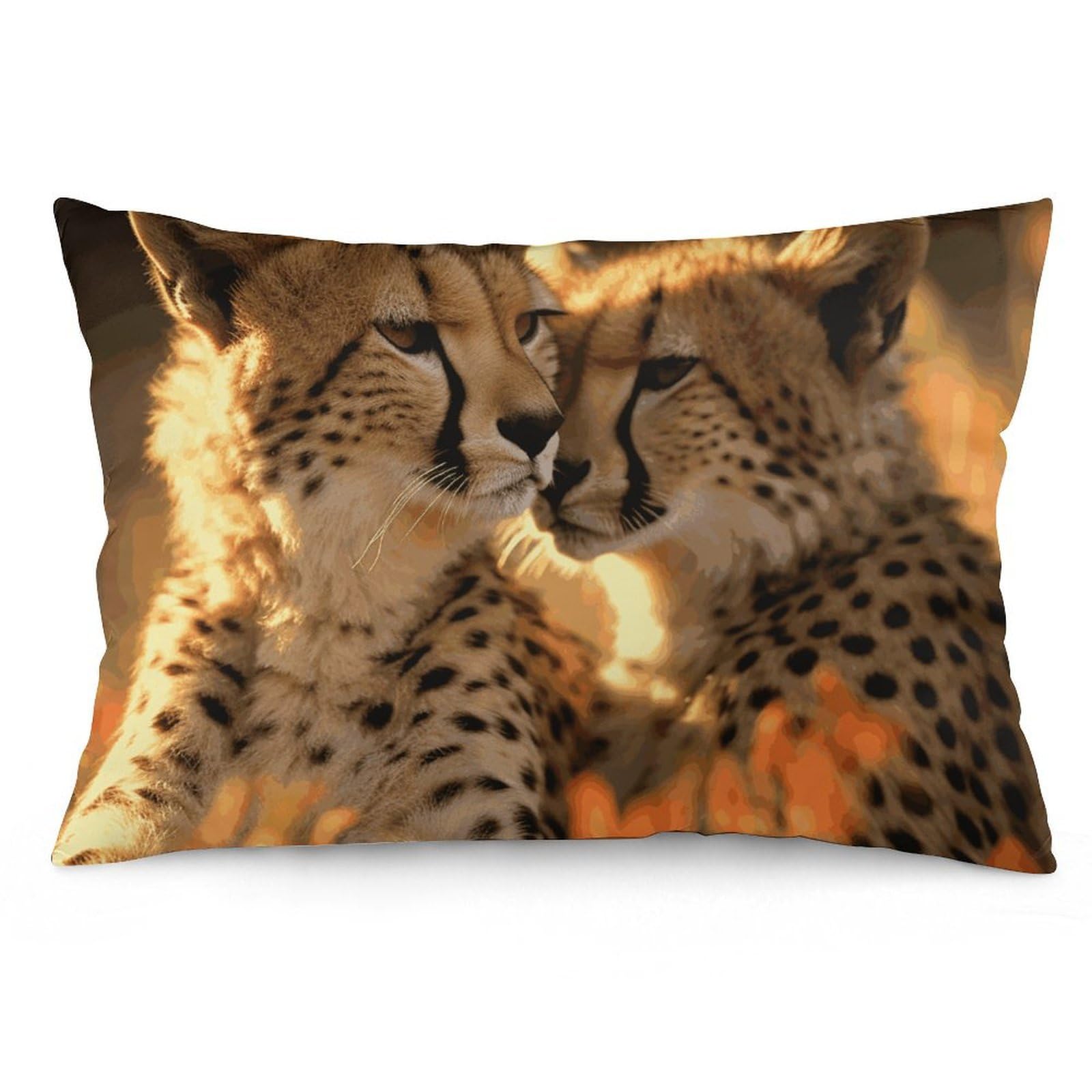 NTVOWPZO 2 Pack Decoration Throw Pillow Covers 20"x30" Pillowcases Covers Cheetah Love Pillowcases Modern Farmhouse Home Decor Sofa Cushions Covers for Couch Bed Living Room