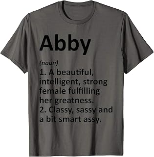 ABBY Definition Personalized Name Funny Christmas Gift T-Shirt