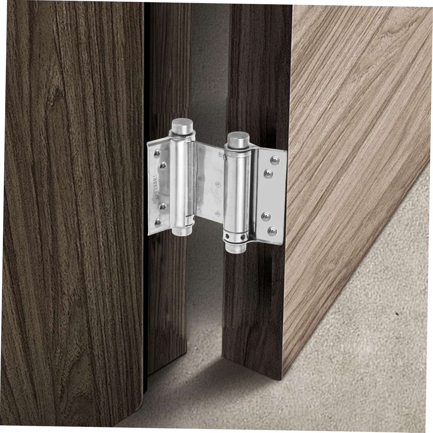 Mobestech Automatic Hinges for Doors 4pcs 3-inch Stainless Steel Double Spring Hinge Easy Install for Cabinets