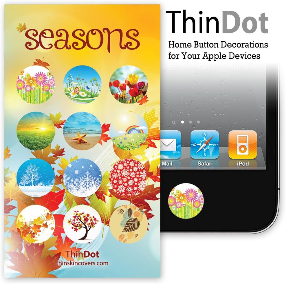 ThinDot Home Button Stickers for iPod/iPhone/iPad - Seasons